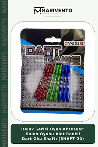 Delux Serisi Oyun Aksesuarı Salon Oyunu Alet Renkli Dart Oku Shaftı Shaft-20 Çok Renkli