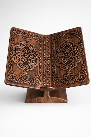 Masaüstü Rahle Klasik Desenli Kur An-ı Kerim Rahle - Bronz