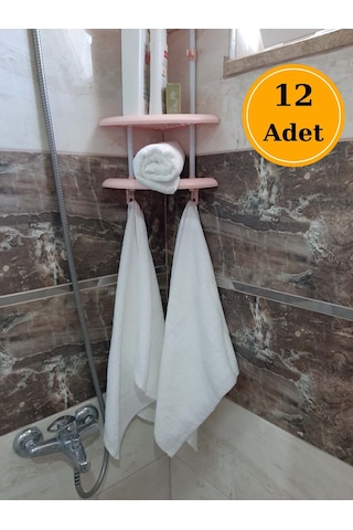 Otel Havlusu El Havlusu Yüz Havlusu Baş Havlusu Beyaz 50x90 Cm 12