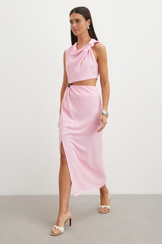 Uterpe Drapeli Cut-out Elbise Pembe
