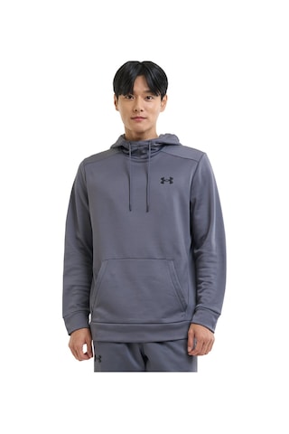 Under Armour Armour Fleece Erkek Gri Kapüşonlu Sweatshirt Gri