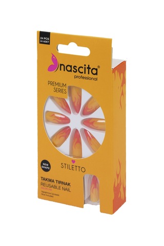 Nascita Stiletto Takma Tırnak Renkli 24 Lü Set Nasnaıl00185