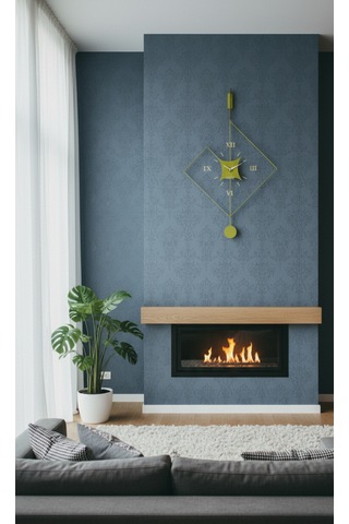 Eksen Gold Klasik Bablo Premium Duvar Saatleri Gold