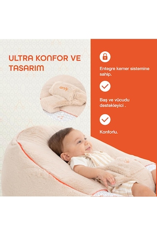 Gezenbebe Comfy Dolgulu Bebek Pufu 001