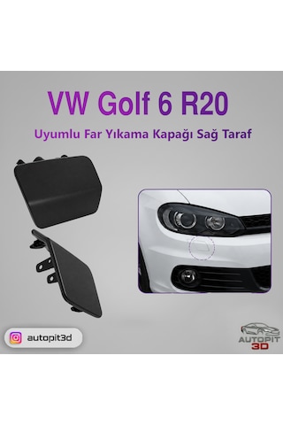 Volkswagen Golf 6 R / R20 2009-2013 Uyumlu Ön Tampon Far Yıkama Kapağı Sağ Taraf
