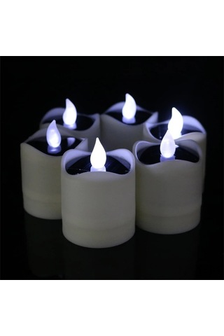 Hfambition 6'lı Güneş Enerjili Led Mumlar - Su Geçirmez Elektrikli Çay Lambaları, Romantik Dekor Ve Kamp İçin Güvenli Kullanim Diğer