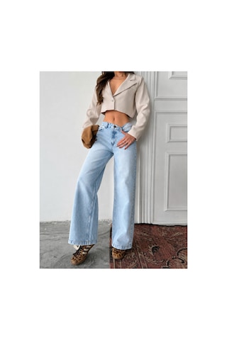 Bluemarlin Tam Kalıp Buz Kar Denim/kot Bol Paça Jeans Pantolon Buz Kar