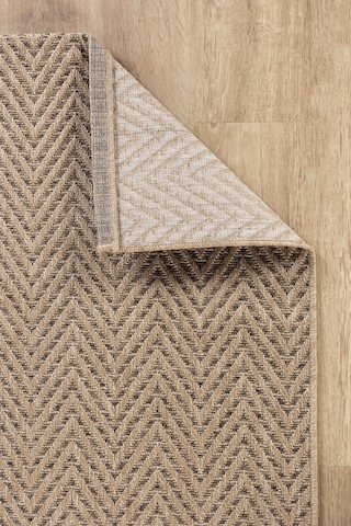 Sisaluna 4441 Bej Jüt Tabanlı Modern Dokuma Kilim Sisal Hasır Halı Bej