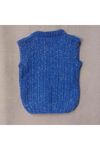 Uretti - Talia 8659 - 8114 El Örgüsü Lacivert Erkek Çocuk Süveter - 2 Yaş Mavi