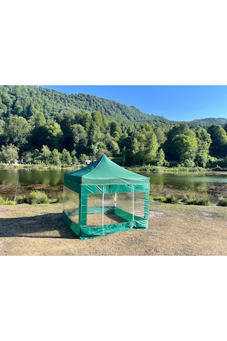 3x3 M 30 Mm Gazebo Tente Kış Bahçesi Yeşil
