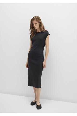 Mavi - Siyah Midi Elbise 1310776-900 Siyah