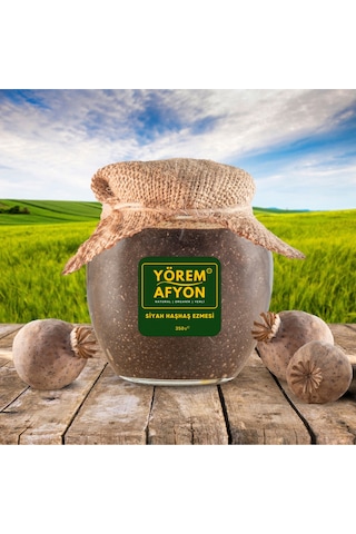 Yörem Afyon Meşhur Afyonkarahisar Taş Değirmende Öğütülmüş Cam Siyah Haşhaş Ezmesi 350gr.