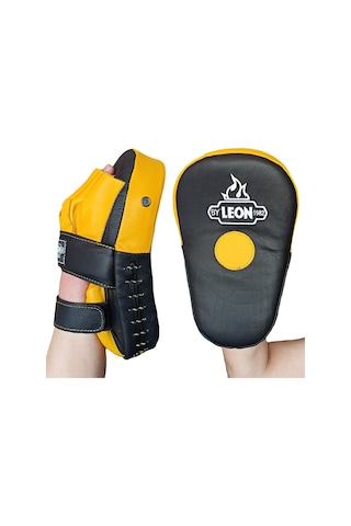 Aksaspor Leon Energy Hakiki Deri Kick Boks Ve Muay Thai El Lapası Sarı
