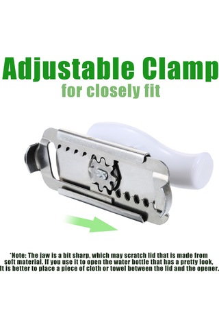 Samdoo Yaşlılar Ve Güçsüz Eller İçin Kavanoz Açacağı - Kolay Kullanım, Paslanmaz Çelik Beyaz