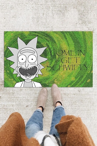 Dekoratif Kapı Önü Paspas, Dış Mekan/ev İçi/banyo/mutfak/yatak Odası/giriş Paspasları Rick And Morty Çok Renkli