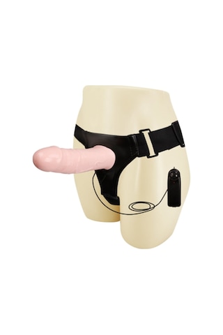 Hızlı Express Baile Men'S 17 Cm Içi Boş Belden Bağlamalı Titreşimli Protez Penis