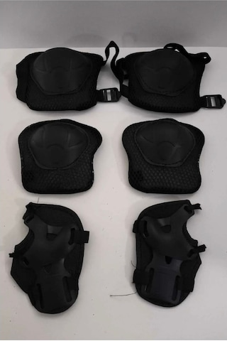 Çocuk Kask Dizlik Dirseklik Set 7 Parça Sarı Sarı