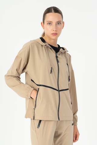 Maraton Comfort Kadın Kapüşonlu Açık Vizon Tracktop Vizon