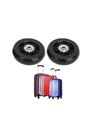 Fosenze Pu Kauçuk Sessiz Valiz Tekerlekleri, 360 Dönüşlü Universal Tekerlek, 70x19mm, 2 Adet, Dayanıklı Ve Sade Takım, Tamir Ve Değişim İçin Aksesuarlar Dahil