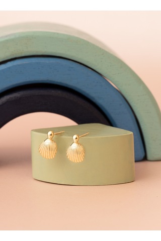 925 Ayar Gümüş Deniz Kabuğu Küpe