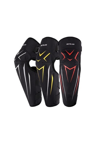 Sones Motolsg 2 İn 1 Motosiklet Bisiklet Sürme Sıcak Polar Yumuşak Koruyucu Dişli Diz Pedleri Sarı - Siyah