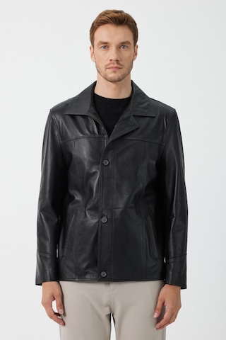 Advent Siyah Erkek Deri Mont 001