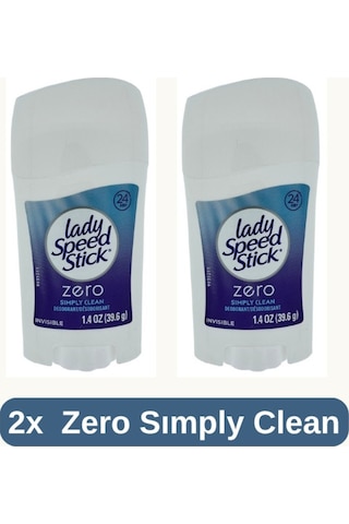 Stick Zero Simply Clean Invisible Deodorant Stick 39.6g- 2 Adet