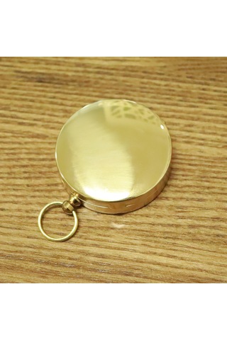 Yaozixa Tahta Kapağı G50 Kuprum Pusula - Doğa Yürüyüşü, Dağcılık İçin Gece Işıklı, Taşınabilir, Dayanıklı Multifonksiyon Kompas