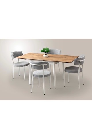 Yanlardan Açılır Büyüyen Yemek Masası Meşe 65 x 100 CM Sadece Masa Fiyatıdır