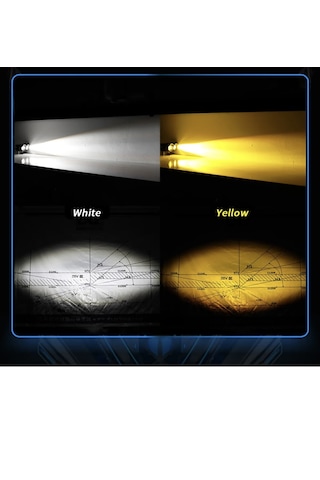 Point Motosiklet Sis Farı Metal Kasa Baykuş Model Delici Beyaz Sarı Çift Renk 12-80 Volt 1 Adet