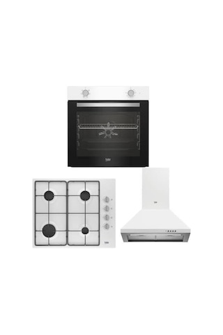 Beko BFM 310 B - Bomd D 6110 EB - ADP 61420 B Beyaz Ankastre Set