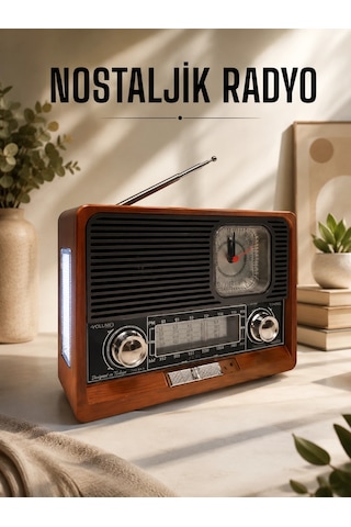 Nostaljik Radyo Usb,aux Ve Sd Kart Girişli Bluetooth Bağlantılı Çok Renkli