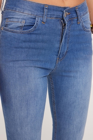 Tudors Kadın Regular Fit Klasik Kesim Pamuklu İspanyol Paça Lacivert Jean Kot Pantolon-39527 Lacivert