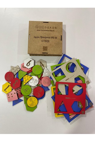 Renkli Rakamları Öğreniyorum Ahşap Eğitici Oyuncak