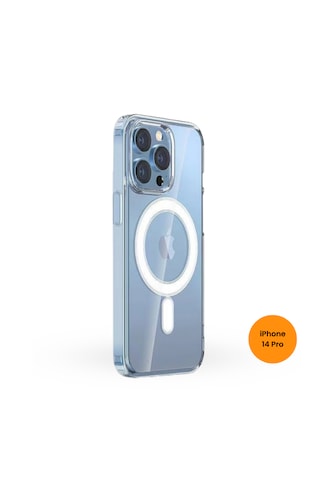 Teknoway Apple, Uyumlu iPhone 14 Pro Magshield Kılıf Şeffaf