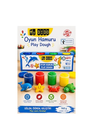 Oyun Hamuru 4 Renk 160gr 1 Paket Mydido Mini 4 Lü Oyun Hamuru Kurumaya Karşı Dirençli Okul Öncesi Kreş Yumuşak Dokulu Çok Renkli