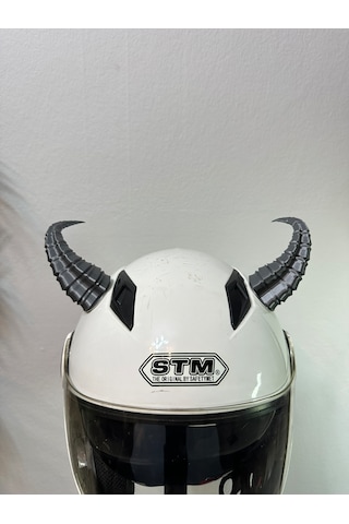 Motor & Motosiklet Gümüş Viking Boynuz Kask Dış Aksesuarı Diğer