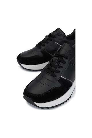 Tamer Tanca Kadın Hakiki Deri Siyah Süet Sneakers & Spor Ayakkabı 258 3482 Bn Ayk Sk25-26 Syh Suet/dr/ant Siyah
