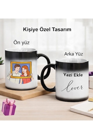 Bk Gift Kişiye Özel Kendin Tasarla Sihirli Kupa Bardak - Sevgiliye Hediye, Arkadaşa Hediye, Doğum Günü Hediyesi Kobitmeyencom36892 Bk Gift