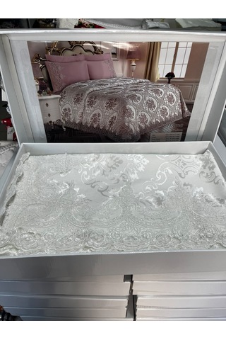 Buradabulabilirsin 3 Parça Şönil Pike Takımı Krem Bbz