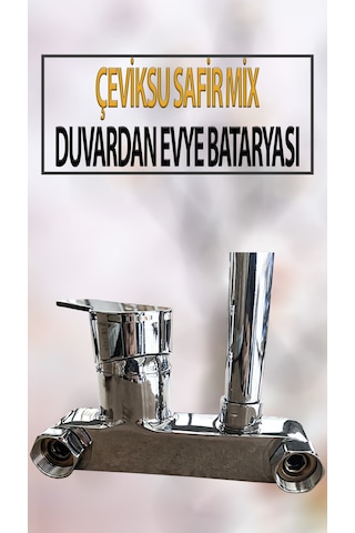 Safir Mix Model Duvardan Evye Bataryası Krom