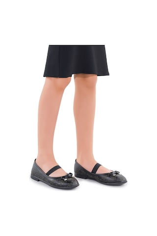 Kiko Kids Cilt Lastikli Kız Bebek Babet Ayakkabı Arç 07 Siyah