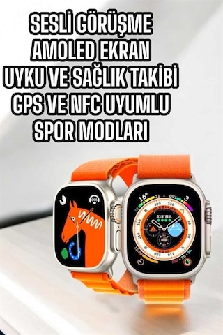 Akıllı Saat Nfc Ve Gps Uyumlu Uyku Ve Sağlık Takibi Sesli Görüşme Gri