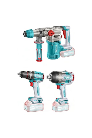 Total Avantaj 3'lü Set - Kırıcı Delici + Darbeli Matkap + Somun Sökme TOSLI250281E
