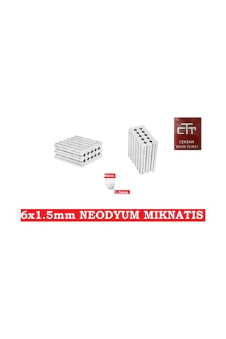 Neodyum Miknatis D6X 1.5 Mm Ekstra Kuvvetli 250 Adet N11.41230