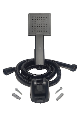 Armoni Kare Siyah Mafsallı Duş Seti - Hanging Shower Set Siyah