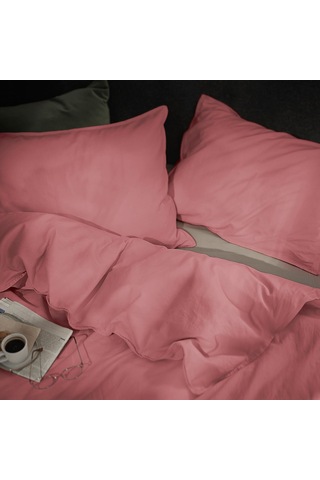 Ikea Angslılja Çift Kişilik Nevresim Takımı 220 X 240 Cm Ahududu Bordo