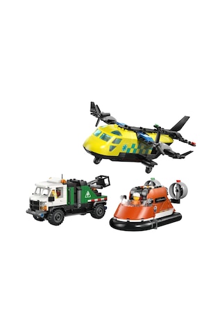 LEGO® City Uçak, Servis Kamyonu ve Hoverkraft Karışımı 60505 -7 Yaş ve Üzeri Çocuklar İçin Yaratıcı Oyuncak Yapım Seti (990 Parça)