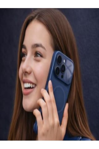 Ag Glass Apple Uyumlu iPhone 16 Pro Telefon Kılıfı Mavi