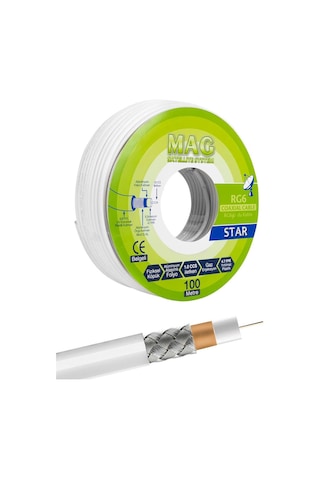 Mag Rg6-u4 İthal Uydu Anten Kablosu-100 Metre